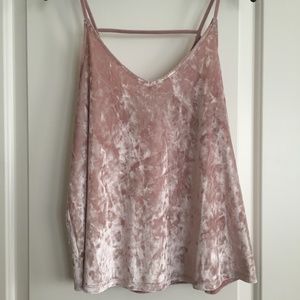 Lily Rain Pink Velvet Tank